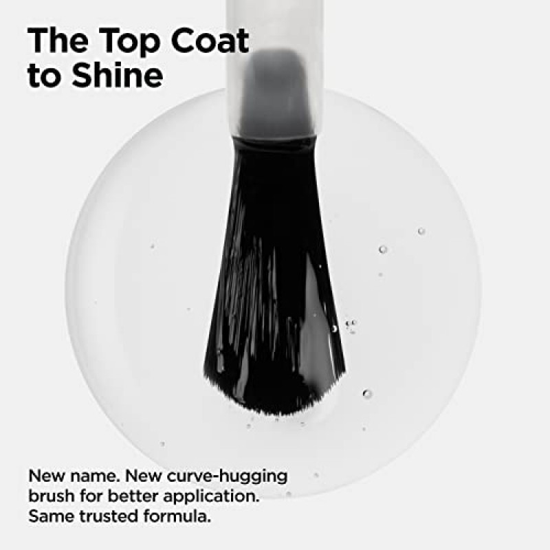 CND 탑 코트 롱웨어 매니큐어, 젤 같은 광택 및 칩 방지, 고광택, 0.5 Fl Oz