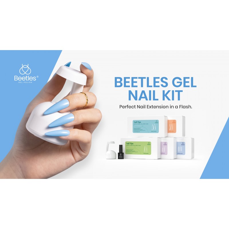 beetles 젤 폴리쉬 5 in 1 네일 접착제 베이스 젤 및 닦아내지 않는 탑 코트 키트 젤 네일 및 젤 네일 폴리시용 2PCS 15ML 간편한 네일 연장 젤, LED 젤 샤인 마감 및 오래 지속