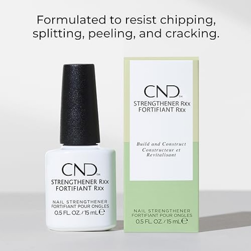 CND™ 강화제 RXx, 더 튼튼하고 강한 손톱을 위한 손톱 강화제 및 얇은 손톱 보호, 0.5 Fl Oz(1팩)