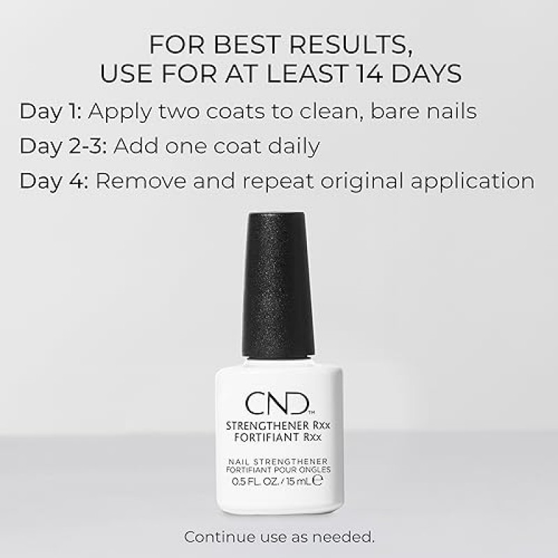 CND™ 강화제 RXx, 더 튼튼하고 강한 손톱을 위한 손톱 강화제 및 얇은 손톱 보호, 0.5 Fl Oz(1팩)