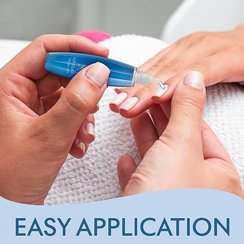 SEACRET CUTICLE OIL: 금송화, 아르간, 호호바, 스위트 아몬드, 포도씨 오일, 비타민 E가 함유된 사해 미네랄 네일 케어 트리트먼트, 모든 손톱 유형을 보호하고 부드럽게 함, 이스라엘산, 1온스