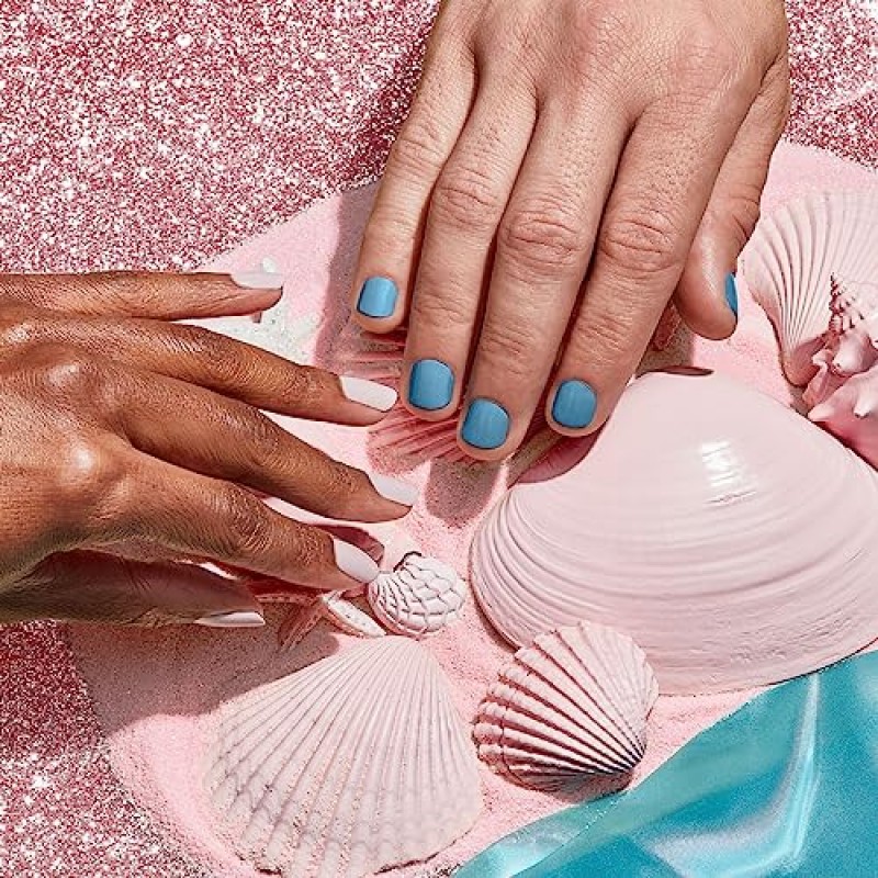 OPI 네일 래커, 불투명 크림 마감 누드 매니큐어, 최대 7일 지속, 칩 방지 및 빠른 건조, 3 Barbie 한정판 컬렉션, Bon Voyage to Reality!, 0.5 fl oz