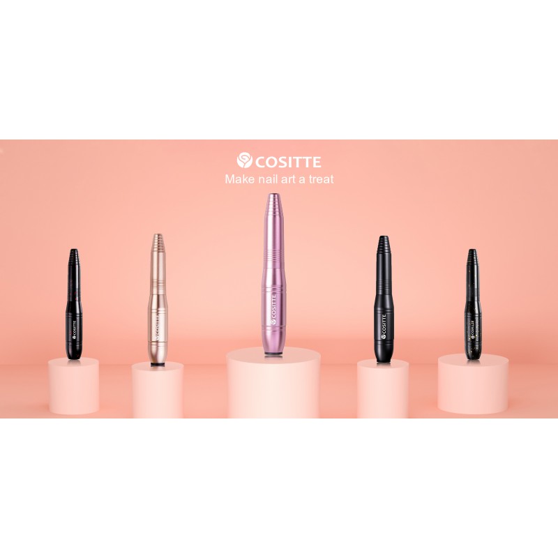 COSITTE 전기 네일 드릴, 아크릴 네일 키트용 USB 전기 네일 드릴 머신, 휴대용 전기 네일 파일 연마 도구 매니큐어 페디큐어 키트 홈 살롱, 핑크용 Efile 네일 용품