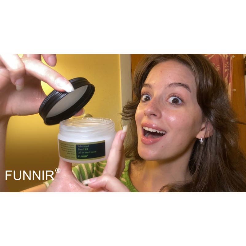 FUNNIR 달팽이 뮤신 92% 리페어 크림 페이스 모이스처라이저 100g, 모든 피부 타입을 위한 페이스 크림 젊고 빛나는 포뮬러, 스킨케어 제품