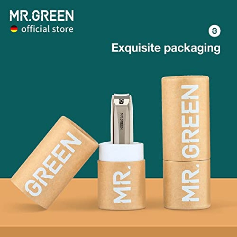 MR.GREEN 손톱깎이 안티 스플래시 손톱 커터 스테인레스 스틸 매니큐어 도구 손톱 가위 분리형 디자인 손톱 트리머 (중형)