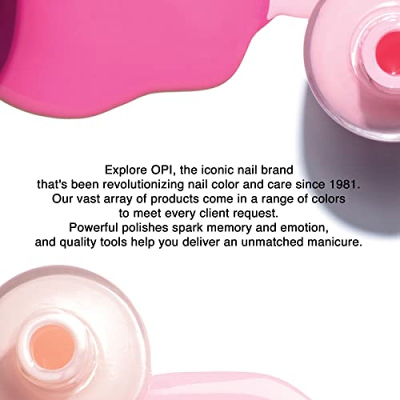 OPI 천연 네일 강화제, 비건 포뮬러, 비타민 A 및 E 함유, 변색 방지, 손톱 강화, 투명, 0.5 fl oz