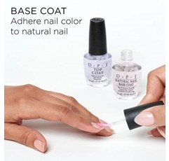OPI 천연 네일 강화제, 비건 포뮬러, 비타민 A 및 E 함유, 변색 방지, 손톱 강화, 투명, 0.5 fl oz