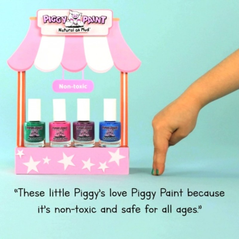 Piggy Paint 해피 핸즈 세트(3 폴리쉬 + 네일 아트)