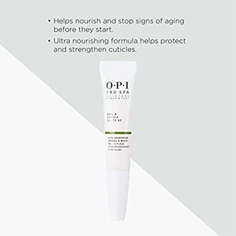 OPI ProSpa 네일 및 큐티클 오일 휴대용, 울트라 너리싱, 큐티클 보호 및 강화, 노화 방지, 포도씨, 참깨, 쿠쿠이, 해바라기 및 쿠푸아쿠 오일 함유, 0.25 fl oz