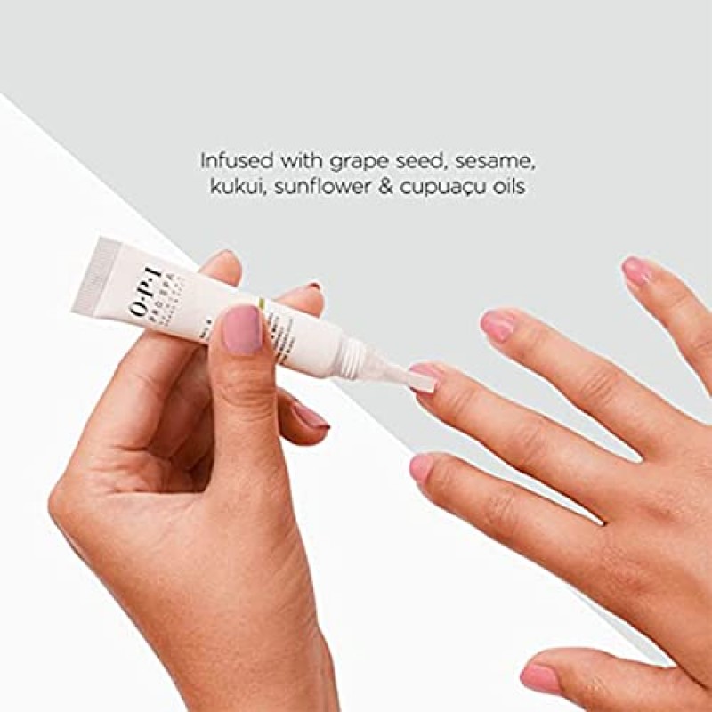 OPI ProSpa 네일 및 큐티클 오일 휴대용, 울트라 너리싱, 큐티클 보호 및 강화, 노화 방지, 포도씨, 참깨, 쿠쿠이, 해바라기 및 쿠푸아쿠 오일 함유, 0.25 fl oz