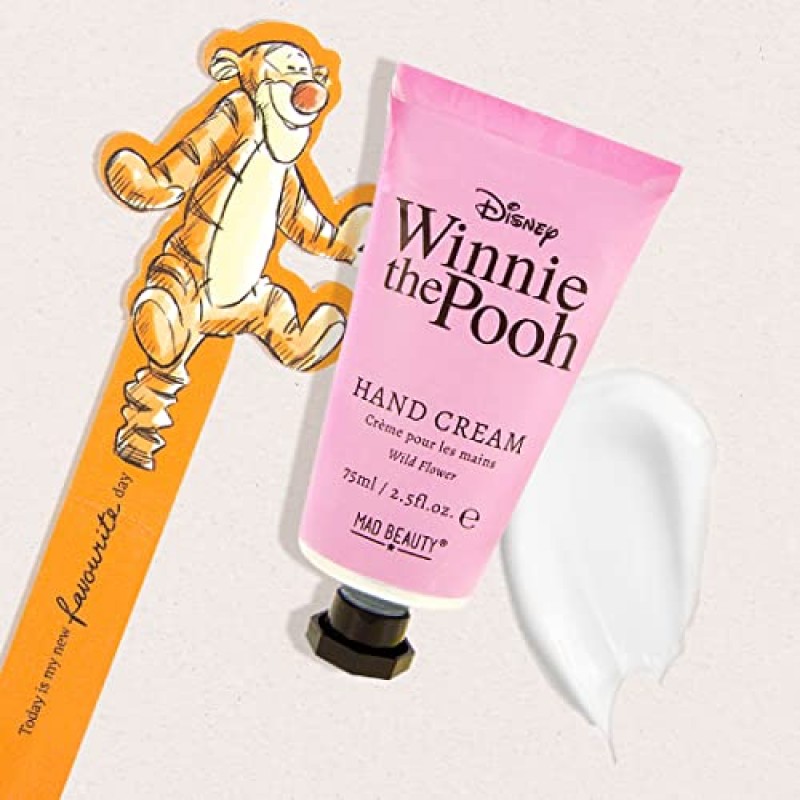 MAD Beauty Disney 곰돌이 푸 핸드 케어 듀오, 핸드 크림 & 네일 파일, 화려한 야생화 향기, 2.5 fl. oz., 사랑스럽고 수분을 공급하는 셀프 케어 세트, 훌륭한 선물