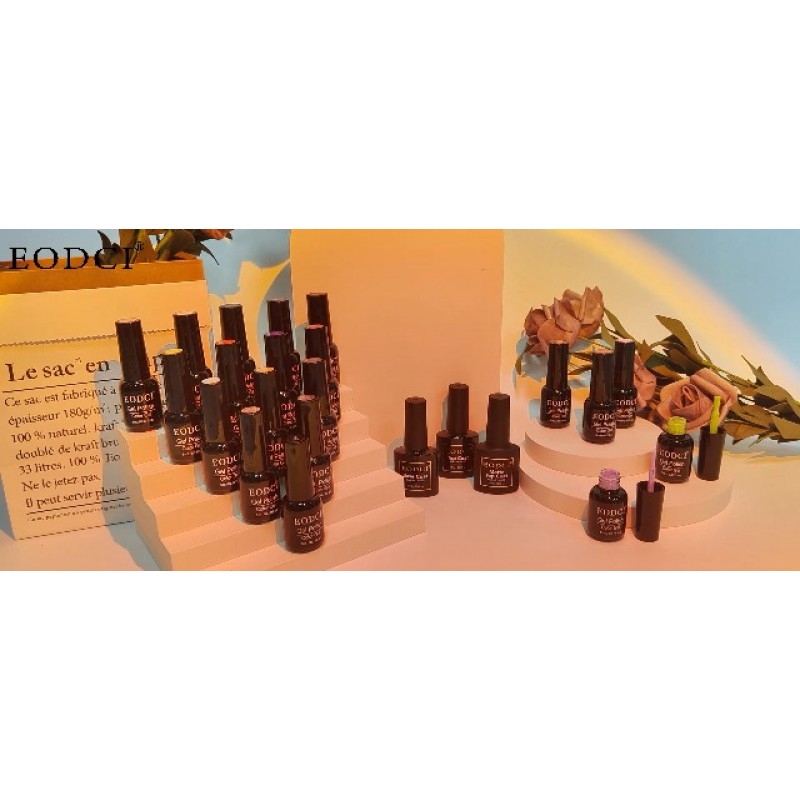 Eodci 20Pcs 젤 매니큐어 키트 3Pcs 광택 및 매트 탑 코트 및 베이스 코트, 젤리 봄 여름 여성용 색상 밝은 스파클 글리터 다채로운 젤 폴란드어 세트 매니큐어 키트