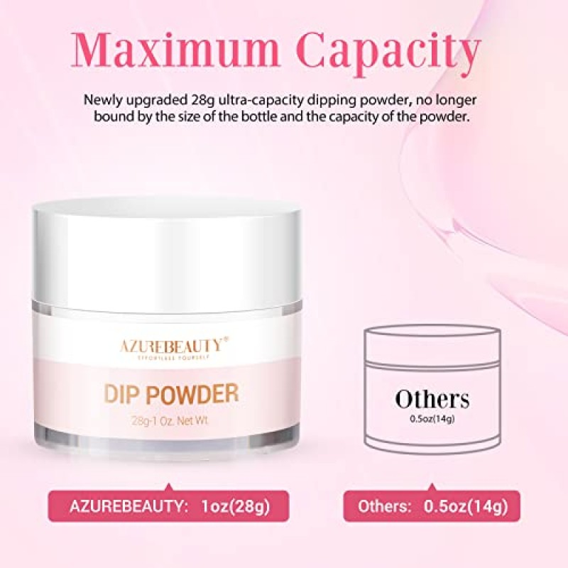 AZUREBEAUTY 네일 수리 키트 부서지고 갈라진 약한 손톱을 위한 투명한 크리스탈, 이상적인 솔루션 비상용 간편 퀵픽스 딥 파우더 28g 1Oz 네일 파일 네일 버퍼가 포함된 속건성 수리 접착제 10ml