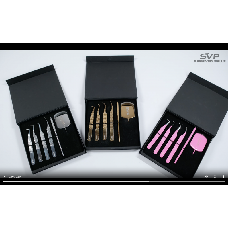 SV 래쉬 핀셋 | 속눈썹 연장 핀셋 세트 | 5Pcs 스테인레스 스틸 속눈썹 연장 핀셋 세트 | 볼륨/절연 네일 아트 곡선 핀셋