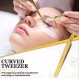 SV 래쉬 핀셋 | 속눈썹 연장 핀셋 세트 | 5Pcs 스테인레스 스틸 속눈썹 연장 핀셋 세트 | 볼륨/절연 네일 아트 곡선 핀셋
