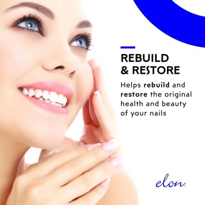 Elon 프로페셔널 네일 파일 시스템 - 매니큐어용 4단계 손톱 파일 - 네일 파일 세트(양면 4개) - 피부과 의사가 권장하는 손톱용 핸드 파일 - 손톱의 건강을 재건하고 회복