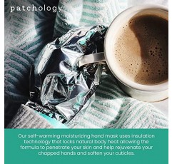 시어 버터, 코코넛 오일, 비타민 E 및 진정 과일 추출물이 함유된 Patchology 퍼펙트 텐 핸드 & 큐티클 마스크는 아기의 부드러운 느낌을 선사합니다 – 건조하고 갈라진 피부에 가장 적합한 일회용 보습 장갑 - 1쌍