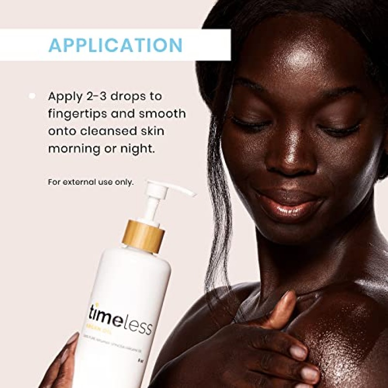 Timeless Skin Care 아르간 오일 100% 순수 - 2 온스 - 건성 피부, 머리카락 및 손톱 치유 및 복구 - 비타민 E 함유 - 천연 성분 - 건성 및 중성 피부 타입에 권장