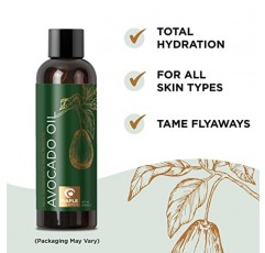 모발 피부 및 손톱용 아보카도 오일 - 건조 모발용 순수 아보카도 오일 헤어 모이스처라이저 및 보습 모이스처라이저 스킨 케어용 아보카도 오일 - 에센셜 오일 혼합용 천연 헤어 오일 및 캐리어 오일