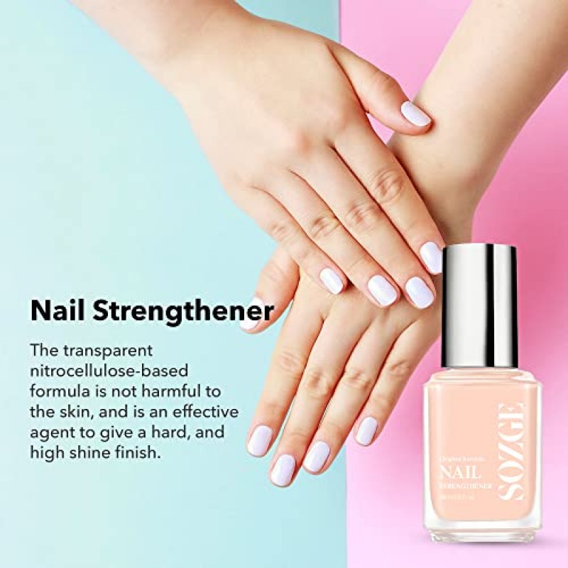 얇은 손톱과 성장을 위한 Sozge 손톱 강화제, 발굽 손톱 강화 크림처럼 단단함, 손상된 손톱과 약한 손톱을 위한 손톱 강화제 및 손톱 강화제, 손톱 성장 및 강화 트리트먼트, 0.5oz, 1팩