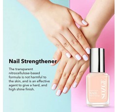 얇은 손톱과 성장을 위한 Sozge 손톱 강화제, 발굽 손톱 강화 크림처럼 단단함, 손상된 손톱과 약한 손톱을 위한 손톱 강화제 및 손톱 강화제, 손톱 성장 및 강화 트리트먼트, 0.5oz, 1팩