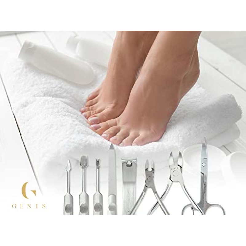 남성용 및 여성용 남성용 매니큐어 세트(14개) 전문 남성용 그루밍 키트 - 스테인레스 스틸 매니큐어 도구 - 네일 케어 및 풋 케어용 페디큐어 키트