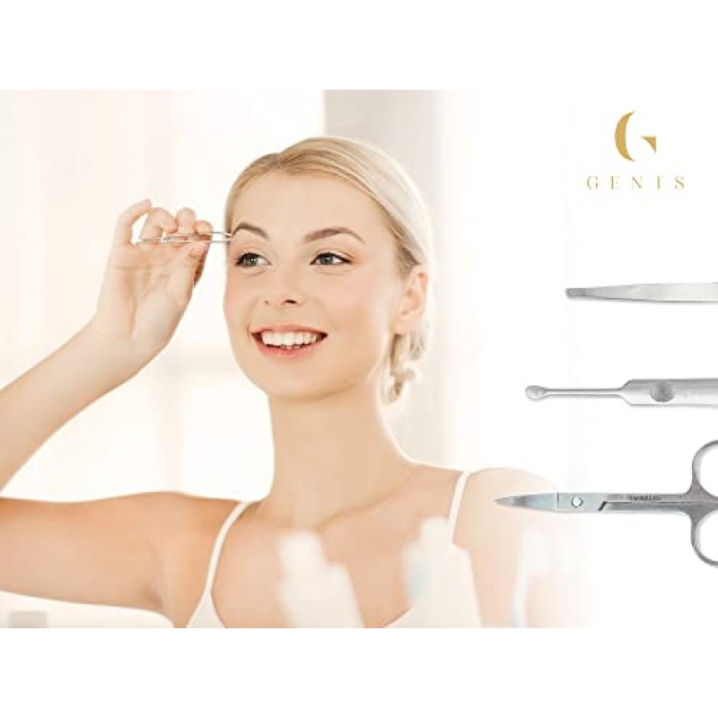 남성용 및 여성용 남성용 매니큐어 세트(14개) 전문 남성용 그루밍 키트 - 스테인레스 스틸 매니큐어 도구 - 네일 케어 및 풋 케어용 페디큐어 키트