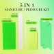 5-in-1 일회용 페디큐어 키트, 발용 페디큐어 도구, 살롱 수준의 네일 케어를 위한 완전한 페디큐어 키트, 네일 버퍼, 경석, 네일 파일 및 나무 스틱 포함, 12개 팩 - Joya Mia