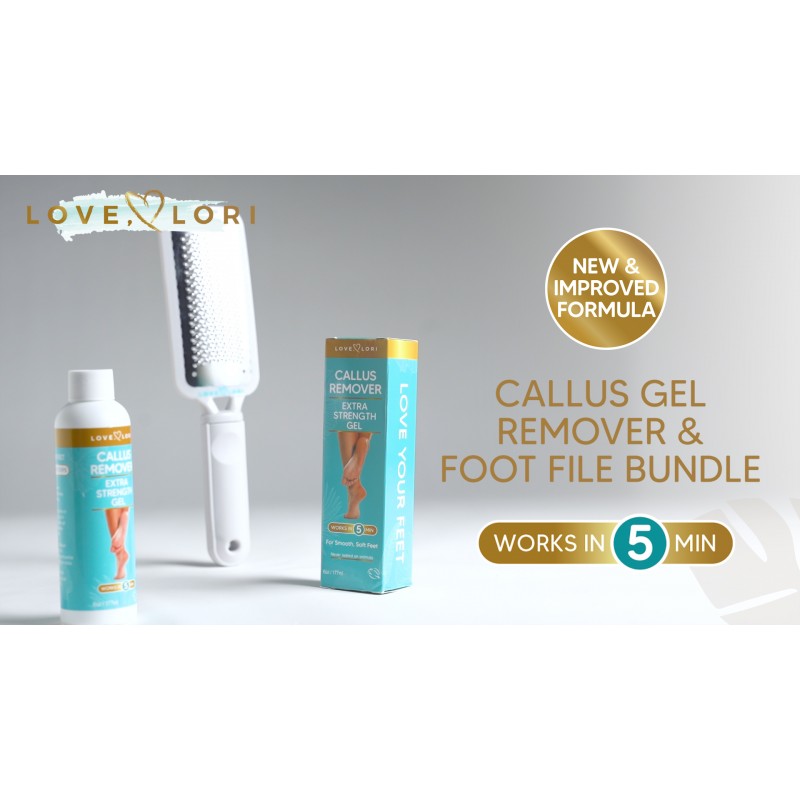 발 각질 제거제 및 발 파일 발 굳은살 제거제 - 페디큐어 용품 발 스크러버 각질 제거제 - 풋 케어 굳은살 제거 액체 젤 - 풋 스파 키트