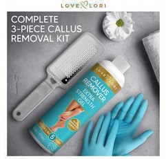 발 각질 제거제 및 발 파일 발 굳은살 제거제 - 페디큐어 용품 발 스크러버 각질 제거제 - 풋 케어 굳은살 제거 액체 젤 - 풋 스파 키트