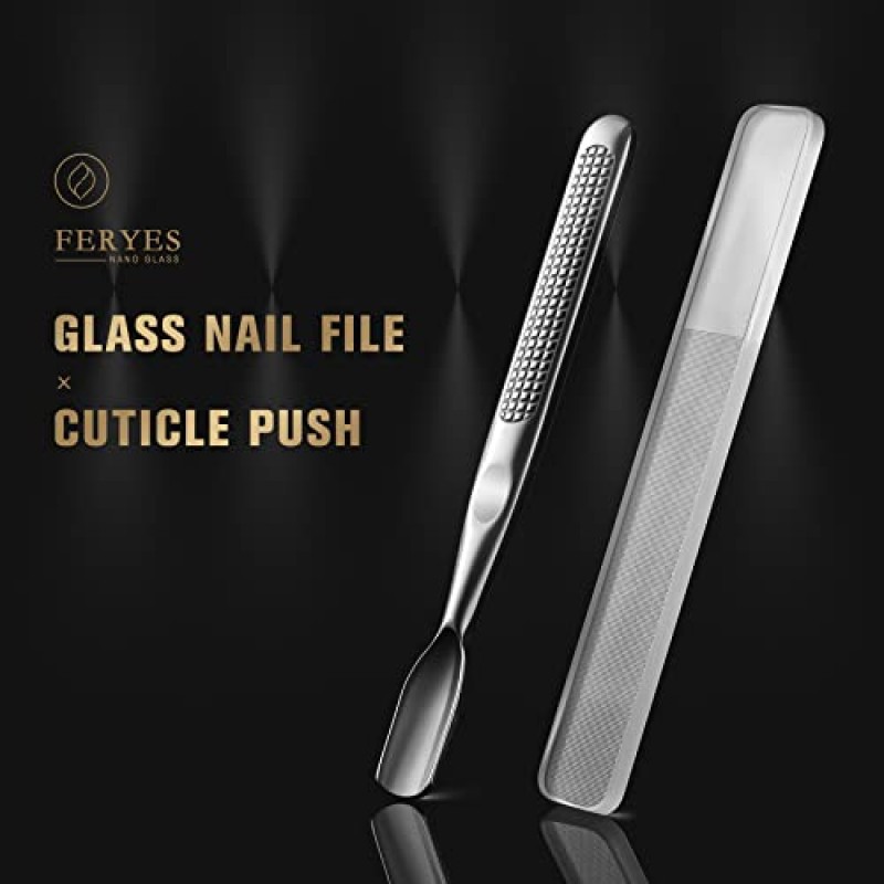 FERYES 손톱깎이 세트 - 매니큐어용 프리미엄 품질 스테인레스 스틸 발톱 및 손톱깎이 - 4개 네일 케어 도구 키트