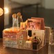 화장대 용 PENGKE 메이크업 주최자, 서랍이있는 다기능 데스크 주최자, 화장품, 립스틱, 보석, 네일 케어, 스킨 케어 용 투명 욕실 주최자 수조