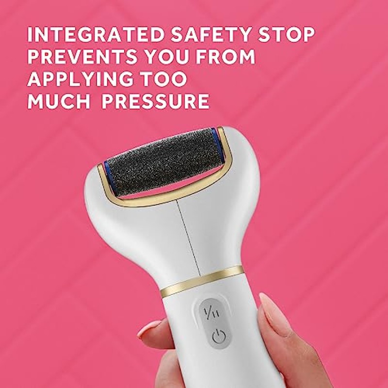 발용 다이아몬드 크리스탈이 포함된 Amopé® Pedi Perfect® 전자 발 파일, 단단하고 죽은 피부 제거 - 1개