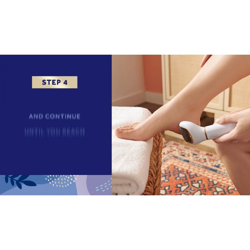 발용 다이아몬드 크리스탈이 포함된 Amopé® Pedi Perfect® 전자 발 파일, 단단하고 죽은 피부 제거 - 1개