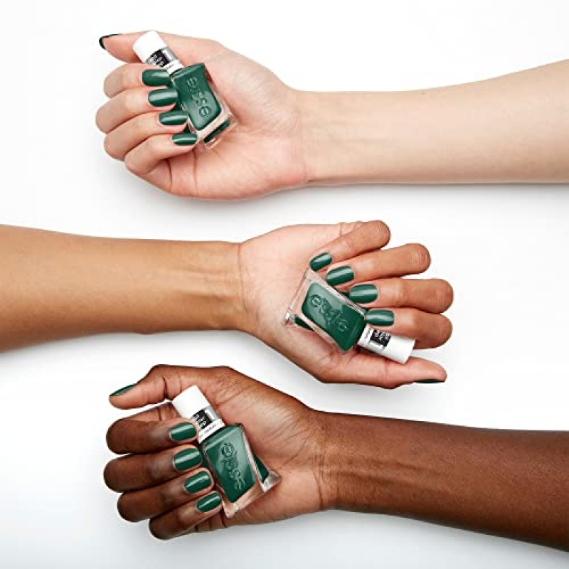 essie gel couture, 오랫동안 지속되는 매니큐어, 8가지 무첨가 비건, 패션 프리덤, 그린, 인베스트 인 스타일, 0.46 fl oz