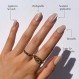 Glamnetic Press On Nails - 순수한 의도 | 광택, 반투명, 짧은 원형 손톱, 재사용 가능 | 12가지 사이즈 - 접착제가 포함된 네일 키트 30개