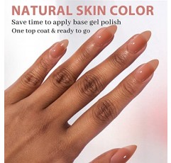 BTArtbox 아몬드 젤 네일 팁 - 소프트 젤 네일 팁 2 in 1 X-Coat 팁 미리 적용된 팁 프라이머, 더 강한 접착력, 사전 모양의 울트라 핏 가짜 손톱 짧은 손톱 연장, 150개 15개 크기