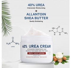 OUKEYA 우레아 크림 40%, 건조 갈라짐용 우레아 풋 크림, 40개 우레아 발 최대 강도용 로션