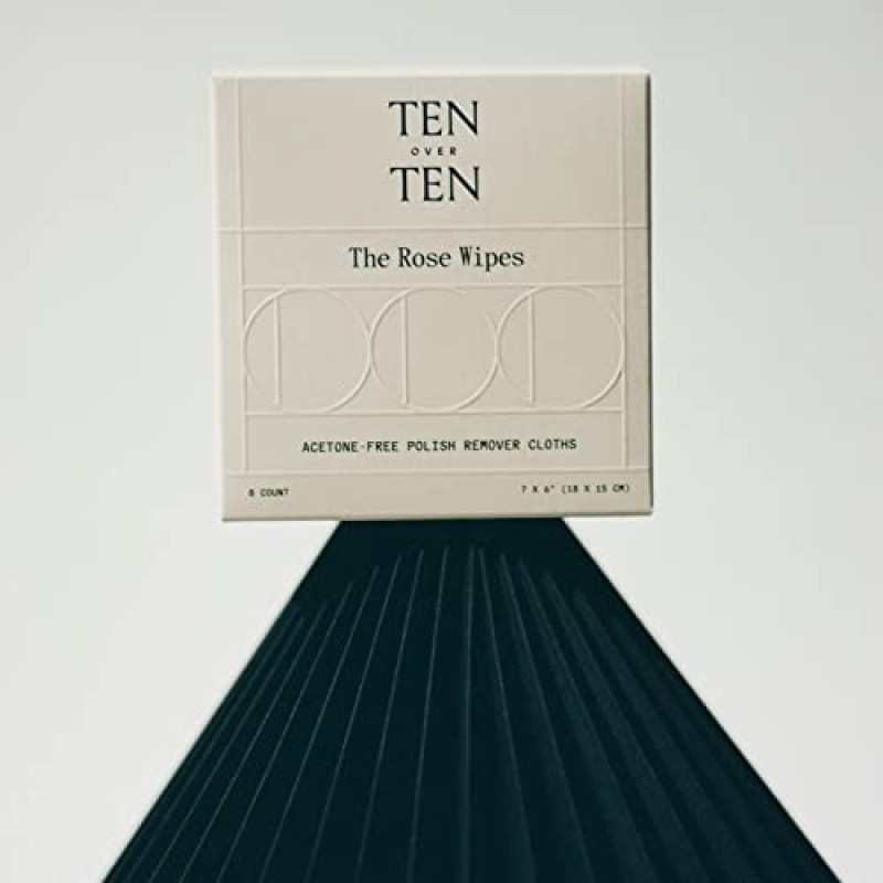 tenoverten - 로즈 와이프 아세톤 프리 매니큐어 리무버 천 | 깨끗하고 천연이며 독성이 없는 네일 케어(박스 3개, 물티슈 24개)