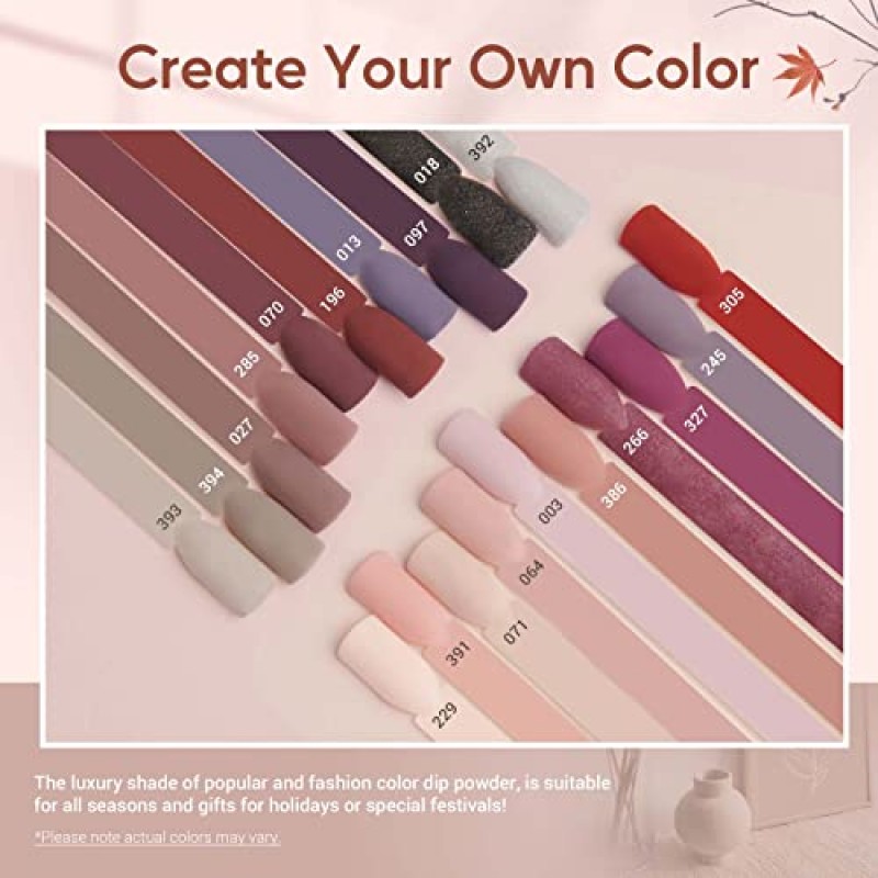 AZUREBEAUTY 31-in-1 딥 파우더 네일 스타터 키트, 브라운 누드 핑크 그레이 아크릴 디핑 파우더 20 라이트/다크 트렌드 색상 전문 세트, 재활용 트레이 시스템 및 리퀴드 탑/베이스 코트 활성제, 프랑스 네일 아트 매니큐어 DIY 살롱용