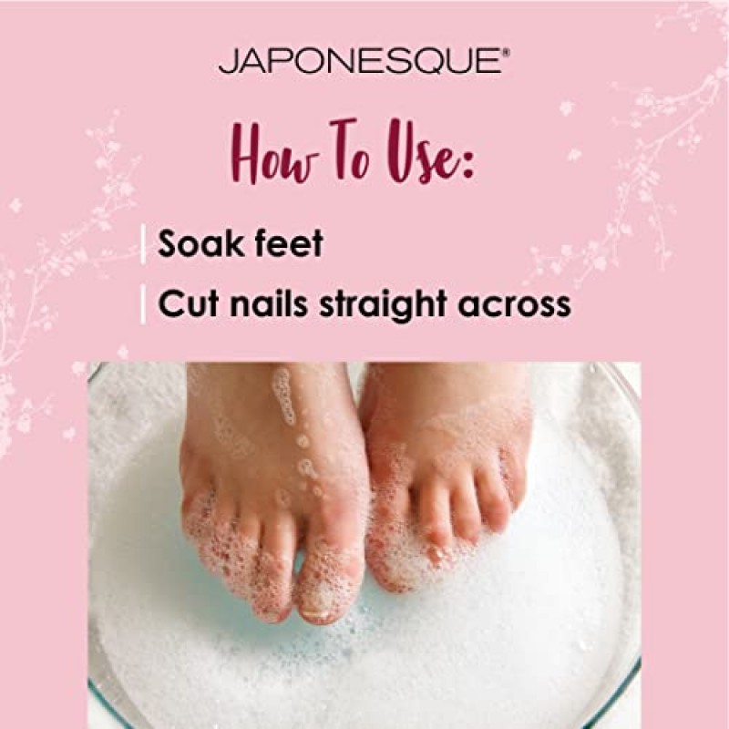 JAPONESQUE 소프트 터치 발톱깎기 & 큐티클 푸셔 매니큐어 세트, 살롱 품질 결과, 미끄럼 방지 그립, 스테인레스 스틸
