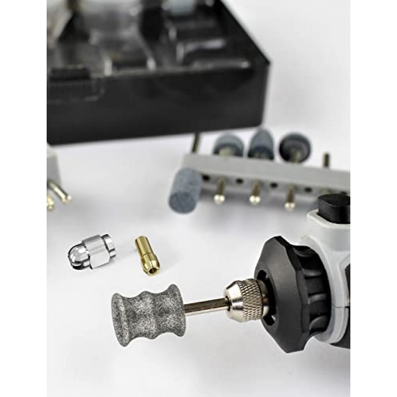 Dremel 용 Mellbree Dog 다이아몬드 네일 그라인더, 1/8'네일 그라인더 비트 척 키트가있는 Dremel 로타리 도구와 호환 동물 네일 케어 작업