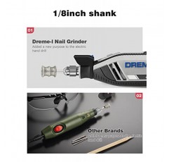 Dremel 용 Mellbree Dog 다이아몬드 네일 그라인더, 1/8'네일 그라인더 비트 척 키트가있는 Dremel 로타리 도구와 호환 동물 네일 케어 작업