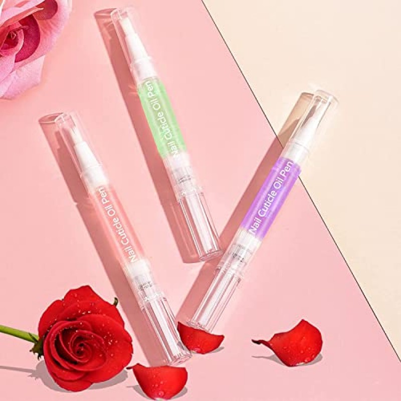 SULLMAR 28pcs 네일 큐티클 오일 펜 젤 네일 오일 펜 네일 영양 폴란드어 비타민 함유 모이스춰 라이징 젤 매니큐어 수리 펜 젤 네일 케어