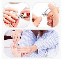 AVERZELLA 100 PCS 손톱깎이 대량 스테인레스 스틸 손톱깎이 키트 두꺼운 튼튼한 노숙자 관리 패키지 용품 성인 남성 여성 노숙자를위한 손톱 절단기 세트