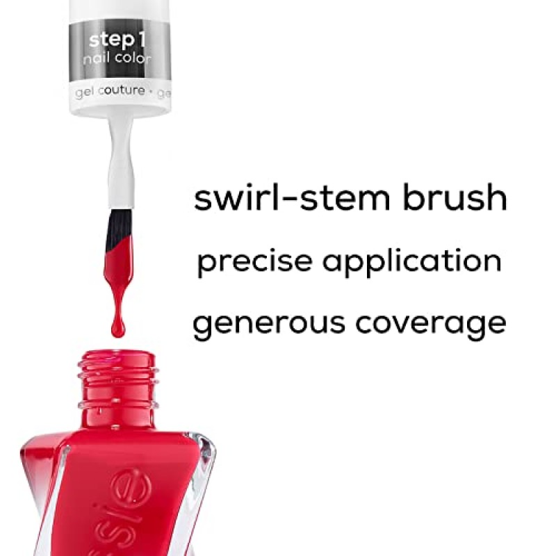 essie gel couture, 오랫동안 지속되는 매니큐어, 8가지 무첨가 비건, 패션 프리덤, 그레이, 태슬 프리, 0.46 fl oz