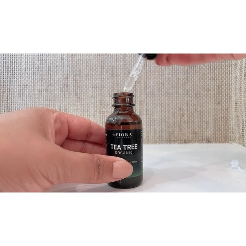Fiora Naturals의 티트리 에센셜 오일 - 100% 순수 유기농 오일, 얼굴, 모발, 피부, 여드름, 두피, 발 및 발톱용. 멜라루카 알터니폴리아, 1온스/30ml