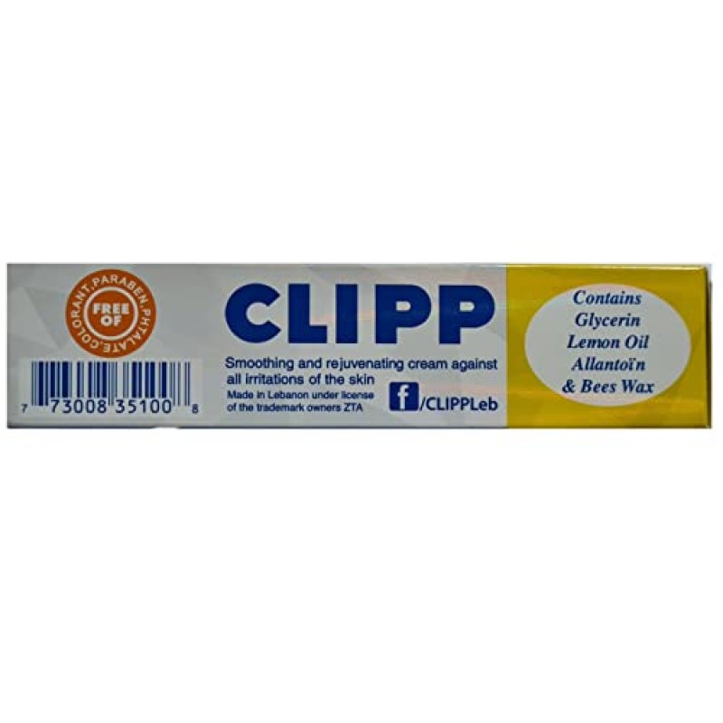 Clipp 핸드 앤 바디 크림 로션 및 네일 케어. 피부의 모든 자극에 대해 부드럽고 활력을 주는 크림입니다. 손/손톱 위에 정상적으로 사용하면 손톱을 강화하는 것으로 알려져 있습니다.