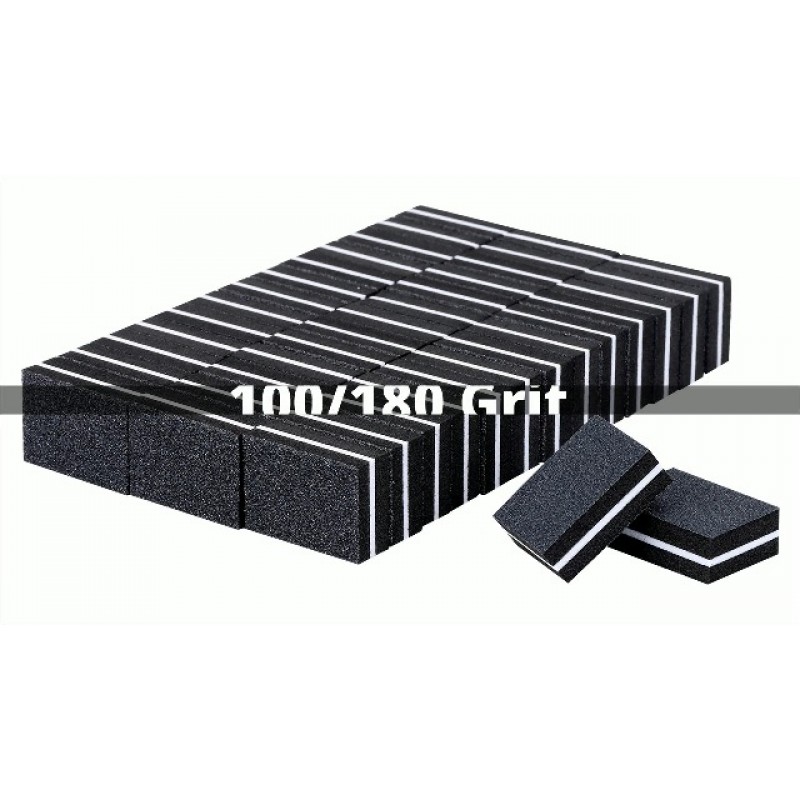 200개 미니 네일 버퍼 블록 1.5인치*1.1인치*0.5인치 그릿 버퍼(자연 관리용)(혼합 색상)
