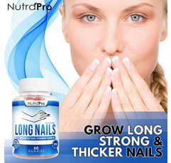 더 강한 손톱을 위한 NutraPro 손톱 성장 비타민 - 더 이상 부서진 손톱이 없습니다. 손톱 강화제 및 성장 보조제 구미 - 비오틴과 콜라겐 구미로 튼튼하고 긴 손톱을 자라세요.
